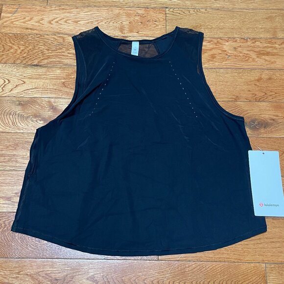 NWT Lululemon Sculpt Cropped Tank Top BLK Black Size 8 - Picture 1 of 1
